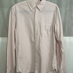 J. Crew Men's Pink Striped Button Down Shirt
